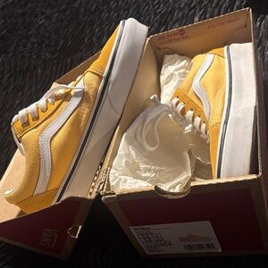 Vans Classic Yellow and White Sneakers